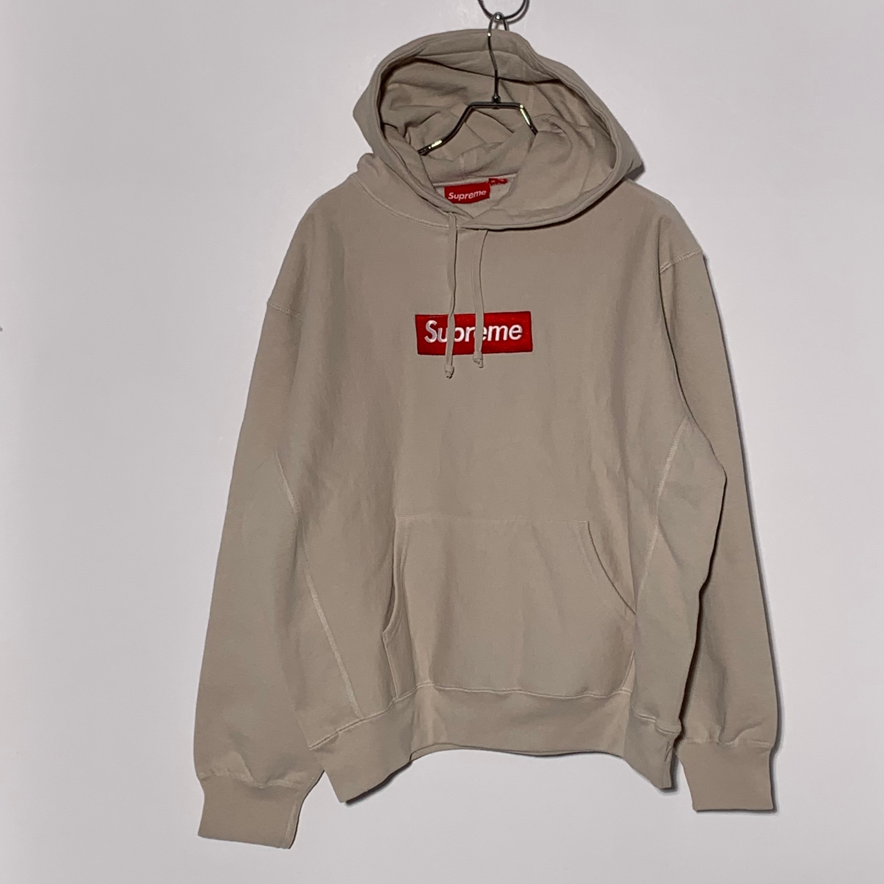 Supreme Box Logo Hooded Sweatshirt "Stone" (24FW)