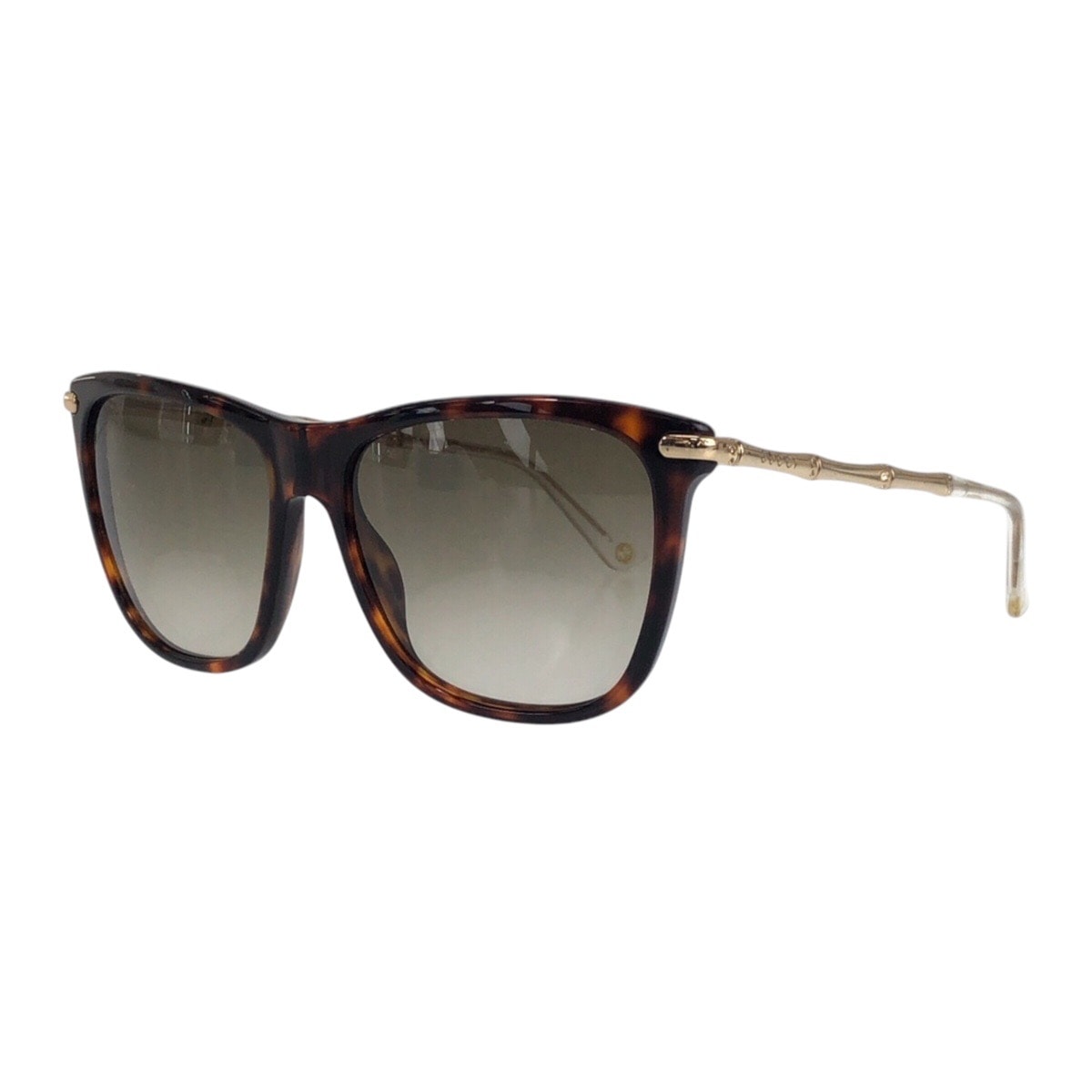 GUCCI グッチ ブラウン ゴールド メタル プラスチック/ サングラス 男女兼用 ウェリントン 506458 【中古】