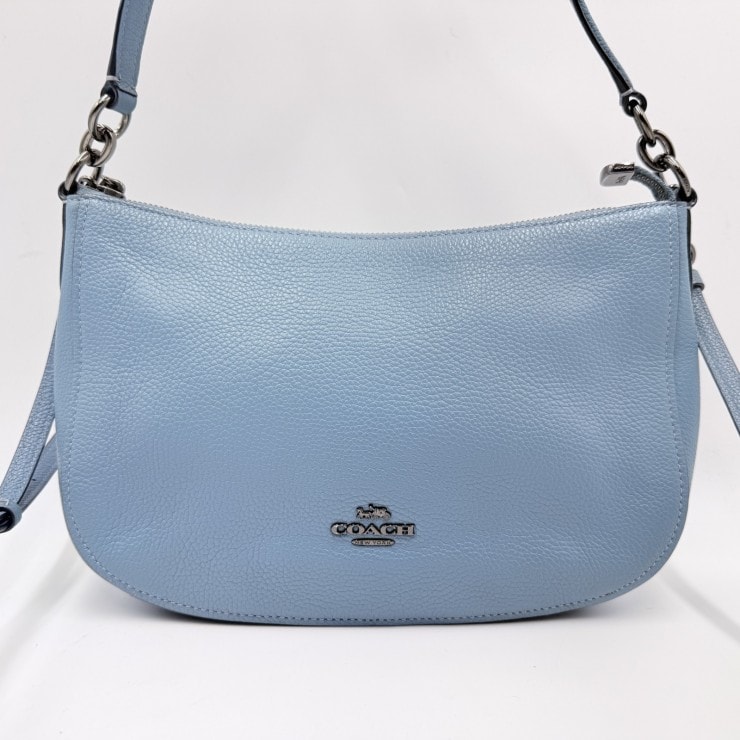 COACH(コーチ)サットン クロスボディバッグ ショルダーバッグ 2WAY ライトブルー レザー シルバートーン金具 C1880-56819