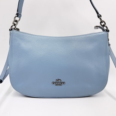 COACH(コーチ)サットン クロスボディバッグ ショルダーバッグ 2WAY ライトブルー レザー シルバートーン金具 C1880-56819