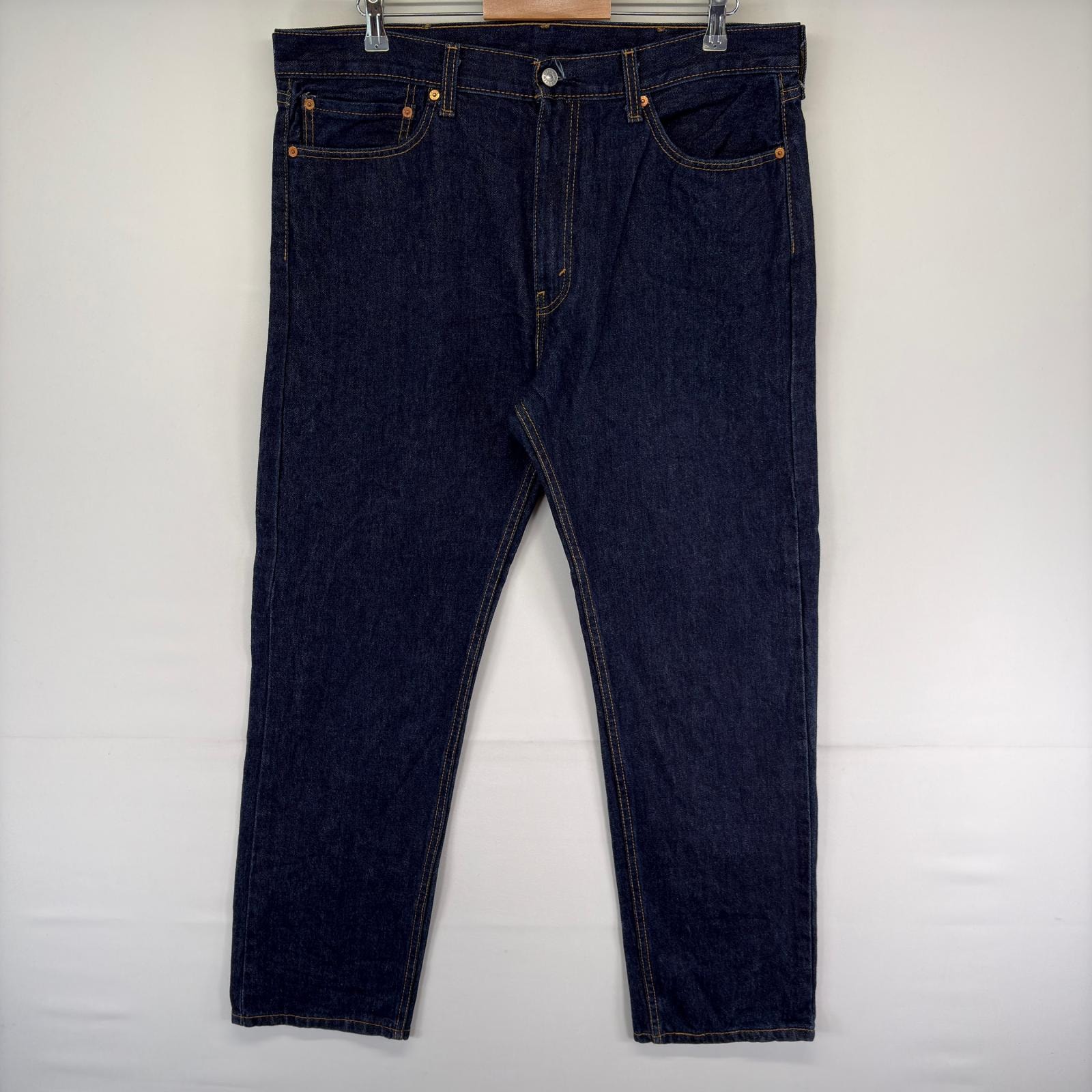 古着 リーバイス Levi's デニム パンツ 505 ストレート ジッパーフライ ジーパン ジーンズ 濃紺 インディゴ w38 L32  ブルー系 メンズ