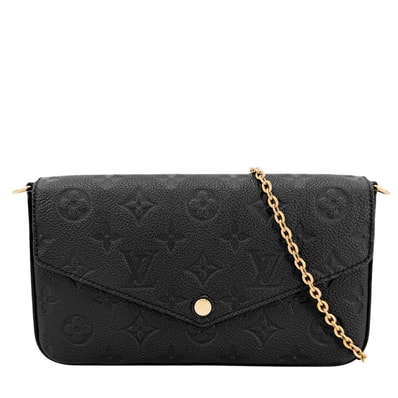 LOUIS VUITTON ルイヴィトン ショルダーバッグ モノグラムアンプラント ポシェットフェリシー チェーンウォレット 肩掛け 斜め掛け ブラック 黒 M64064 ノワール ゴールド金具 レディース 美品【中古品】
