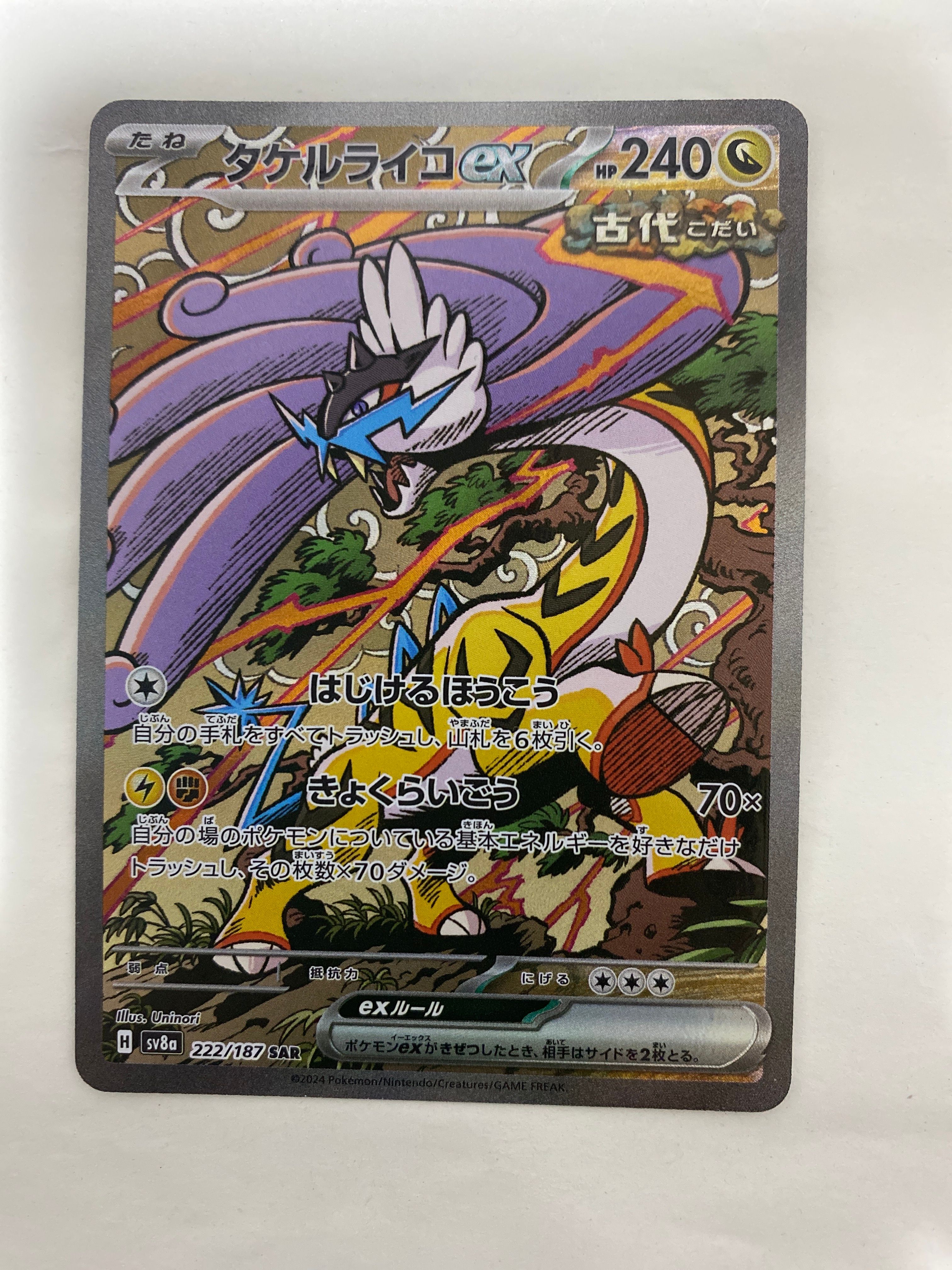 タケルライコex SAR [SV8a 222/187](ハイクラスパック「テラスタルフェスex」)
