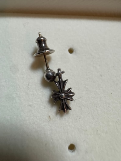 Chrome Hearts Tiny E CH Plus Drop Earrings "Silver"