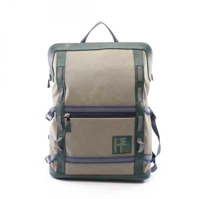 エルメス HERMES Off Piste ski リュックサック バックパック バッグ キャンバス レザー トワルビヴァーク / トリヨンクレマンス トワルビヴァーク ヴェールアングレ W刻印(2024年製造) メンズ ベージュ系 / マルチカラー
