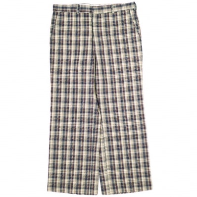 Levi's リーバイス チェックトラウザーズパンツ サイズ表記無し(M程度) BEIGE/NAVY ヴィンテージ 紺タグ LEVI'S MENSWEAR ボトムス g21201