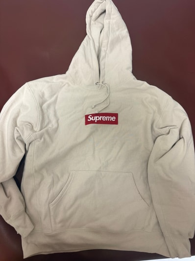 Supreme Box Logo Hooded Sweatshirt "Stone" (24FW)
