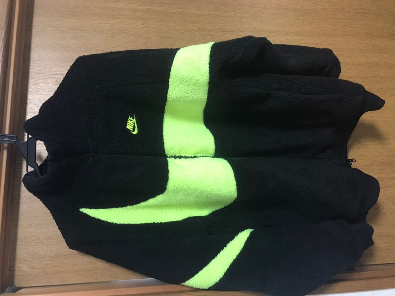 Nike Big Swoosh Reversible Boa Jacket"Black Neon"