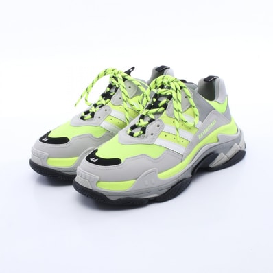 バレンシアガ BALENCIAGA BALENCIAGA × adidas Triple S トリプルS スニーカー 靴 レザー ファブリック メンズ グレー系 / イエロー系 / ブラック系 【中古】