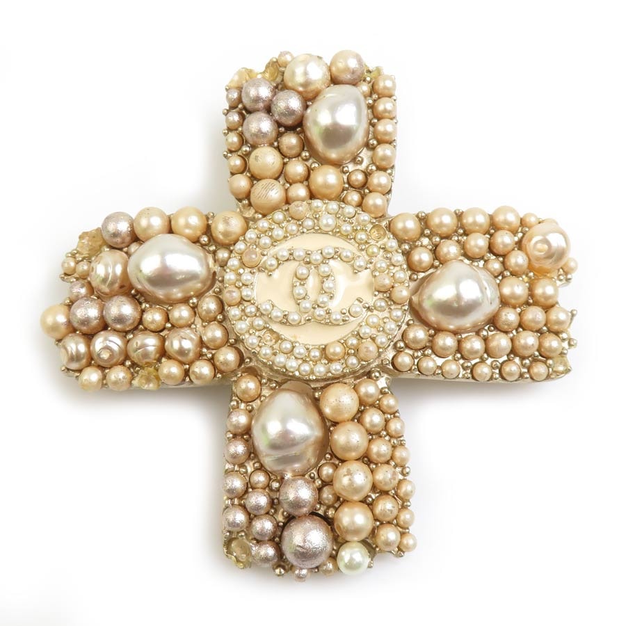 シャネル CHANEL ブローチ メタル/フェイクパール ゴールド レディース【中古】 h32146j