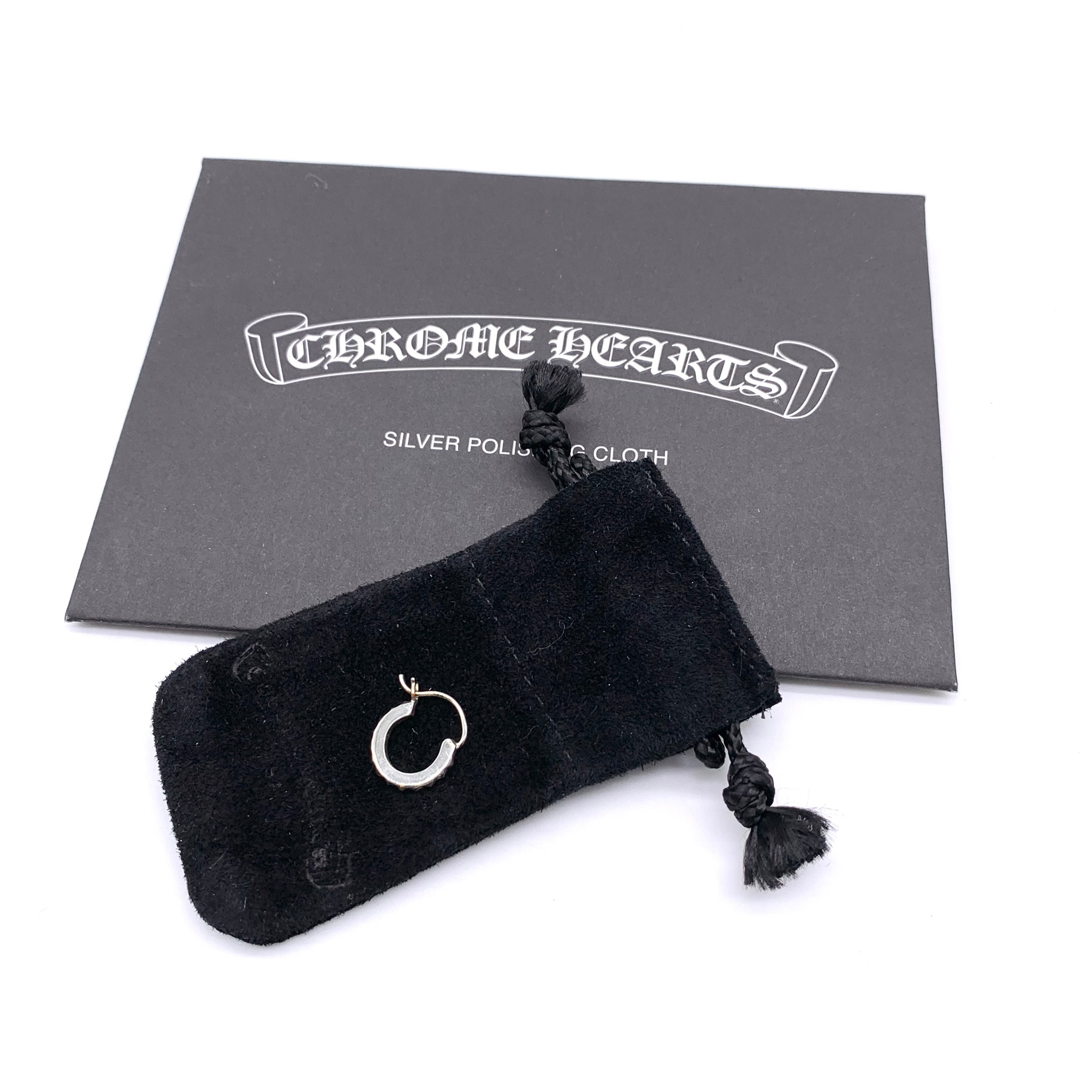 Chrome Hearts TFP Tiny Plus Punk Hoop Earrings "Silver"