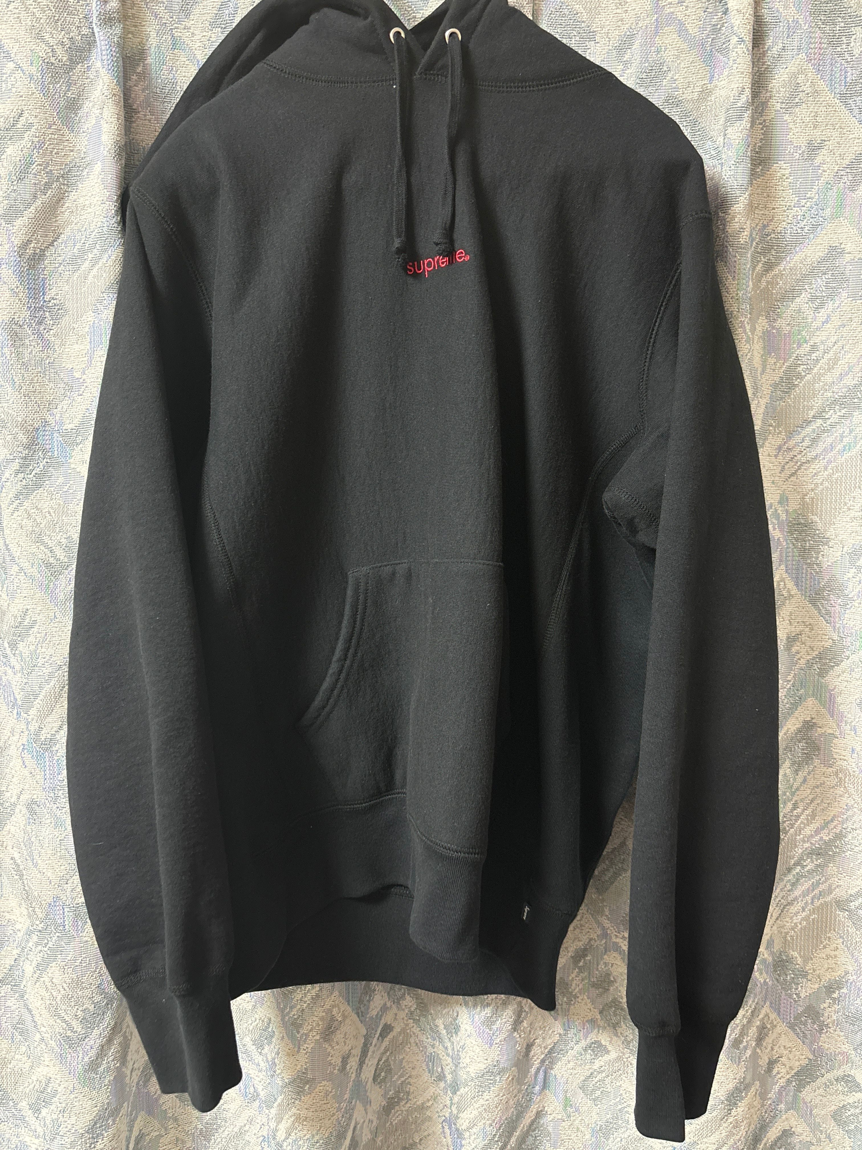 Supreme Trademark Hooded Sweatshirt "Black"