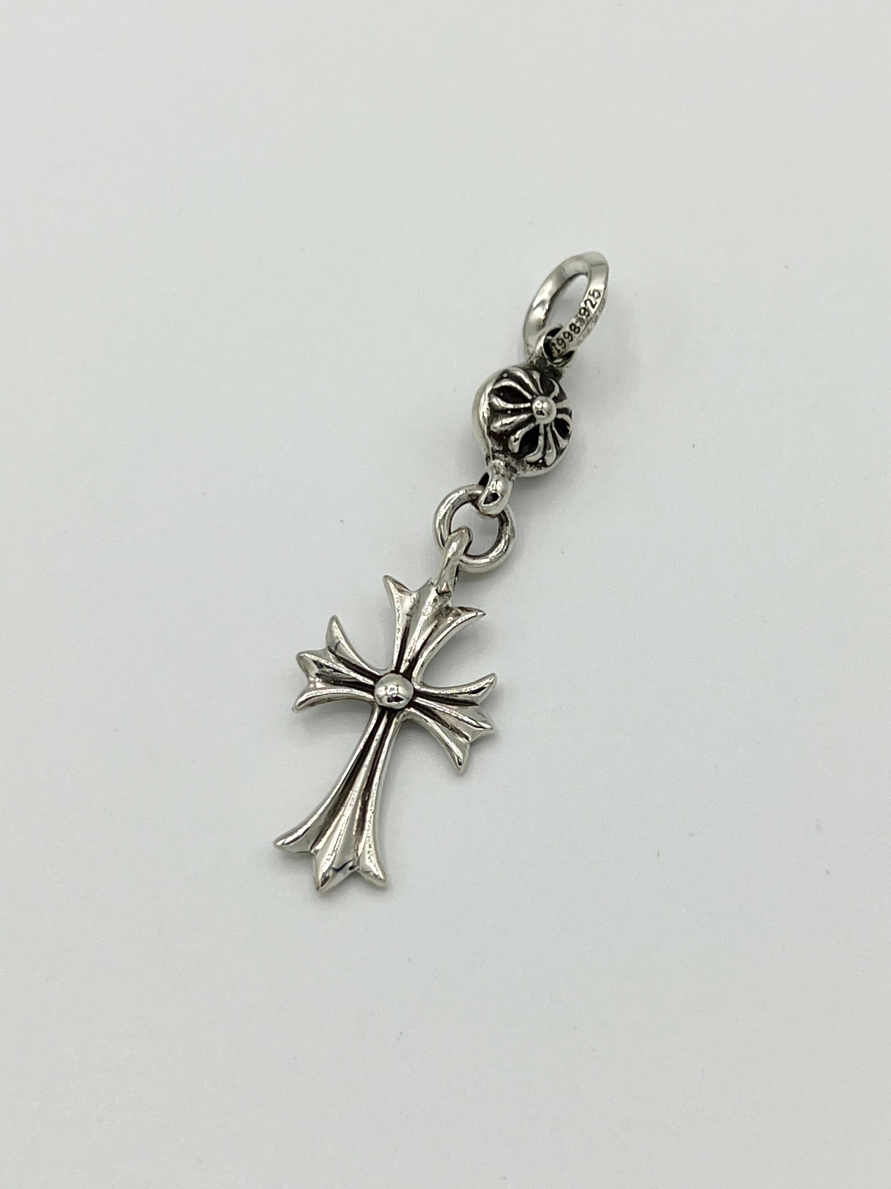 Chrome Hearts 1 Ball Tiny CH Cross Charm "Silver"