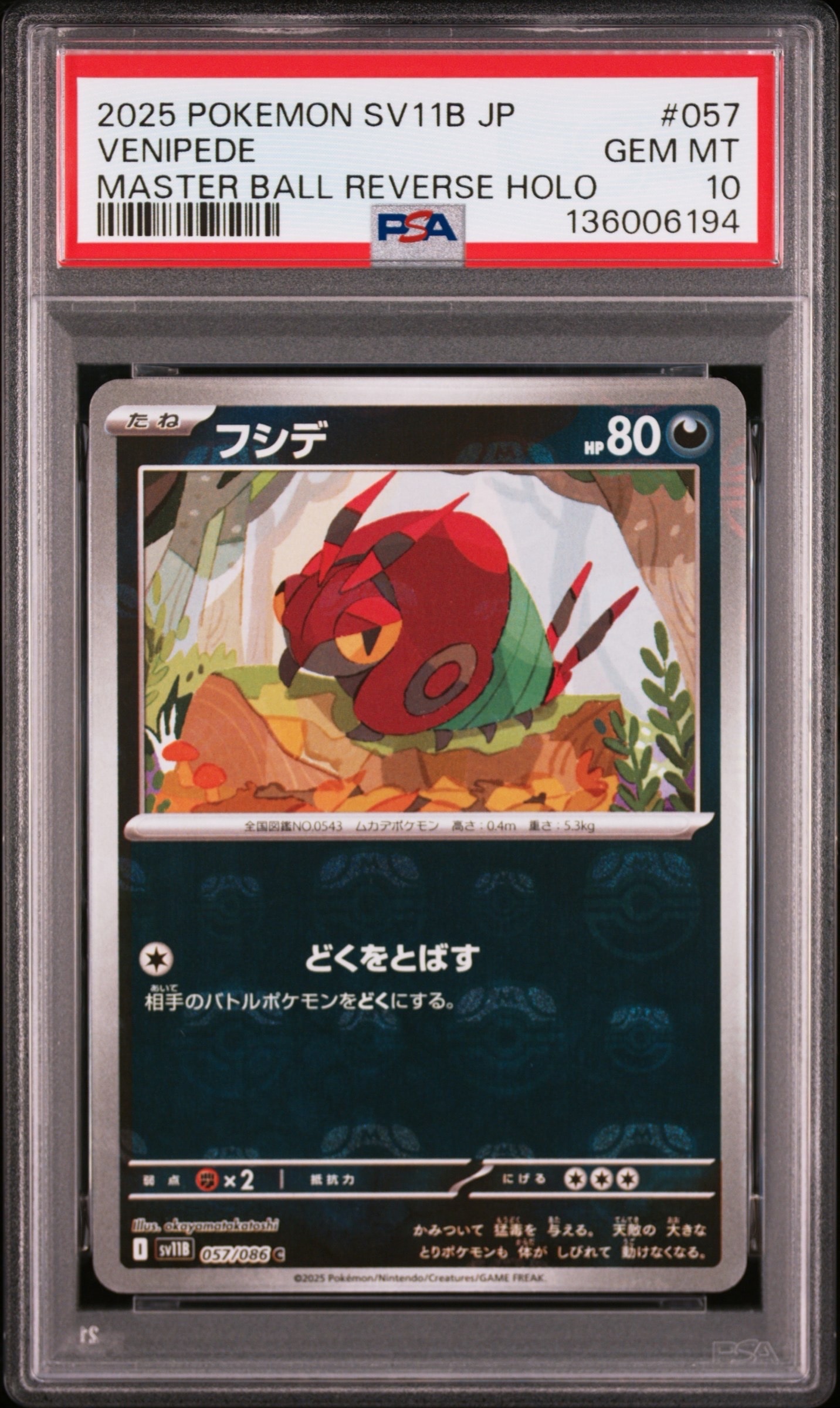 フシデ C :マスターボールミラー [SV11B 057/086](拡張パック「ブラックボルト」)