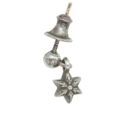 Chrome Hearts Tiny Star Drop Earrings "Silver"