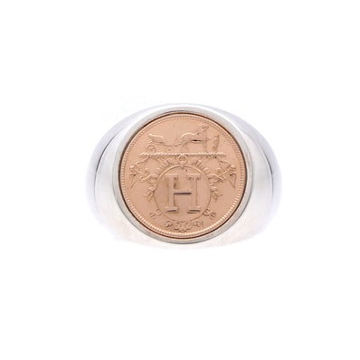 エルメス エクスリブリス シュヴァリエ K18ピンクゴールド