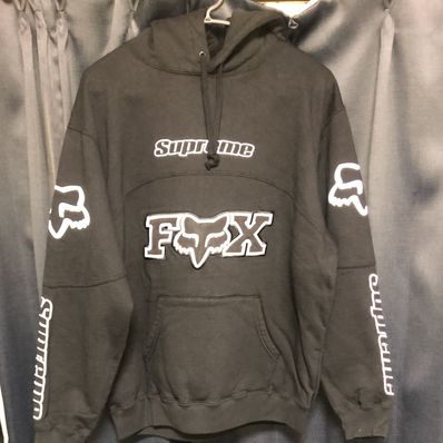Supreme Fox Racing Hooded Sweatshirt "Black"