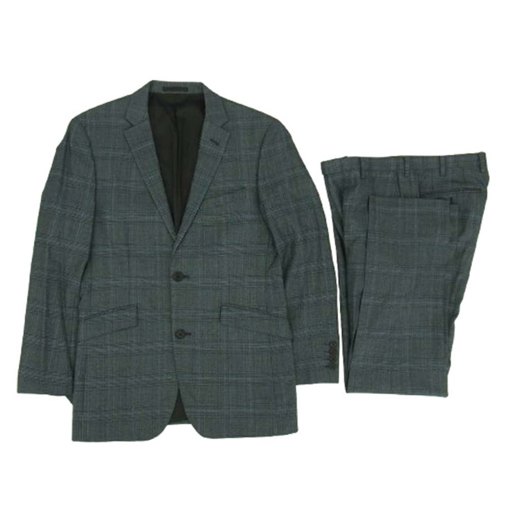 BURBERRY BLACK LABEL バーバリーブラックレーベル セットアップ D1H25-806-27 チェック柄 2ボタン ジャケット パンツ セット アップ スーツ ネイビー系 サイズ表記なし【中古】