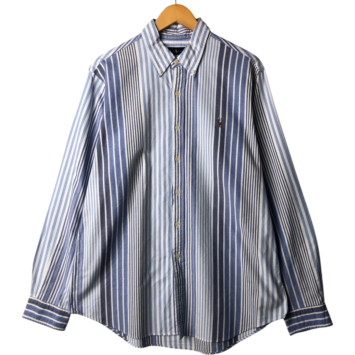 古着 ラルフローレン Ralph Lauren 長袖 ボタンダウンストライプシャツ メンズL相当/eaa565589