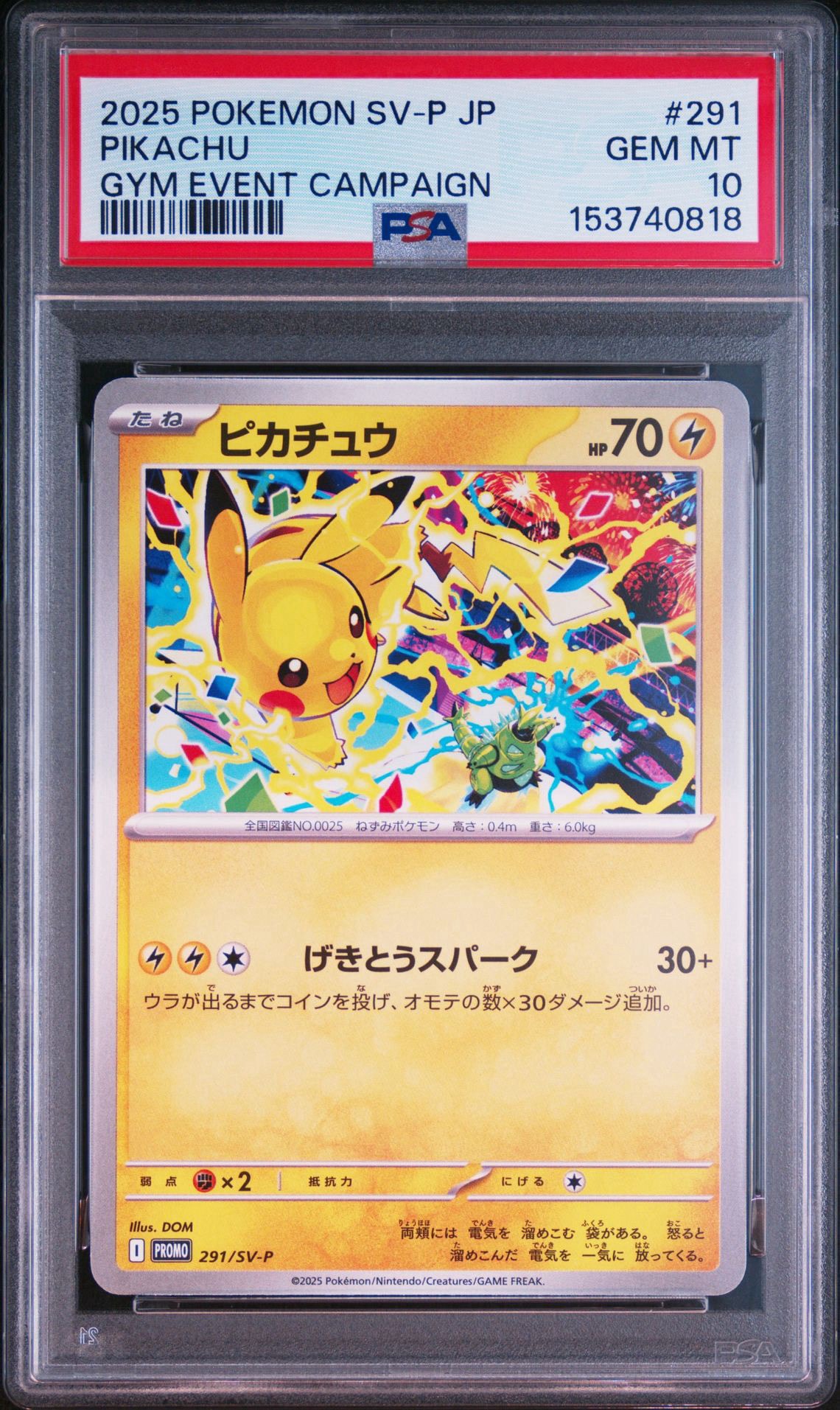 ピカチュウ P 291/SV-P PSA10 プロモ ピカチュウ P [SV-P 291](プロモーションカード「SV-P」)通販・買取