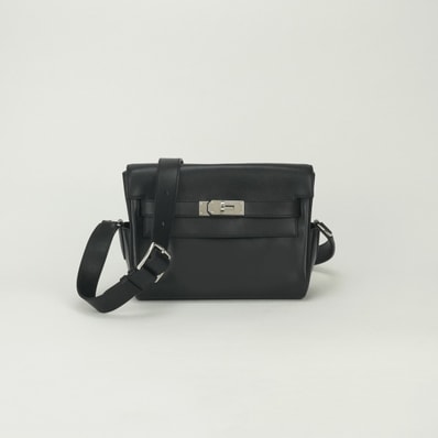 エルメス HERMES ケリーメッセンジャーPM ケリーメッセンジャー PM バッグ ショルダーバッグ エバーカラー ノワール Noir ブラック Black 黒 シルバー金具 エヴァーカラー