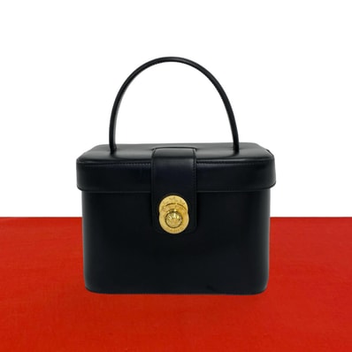 CELINE セリーヌ スターボール ロゴ 金具 レザー ハンドバッグ ブラック
19469