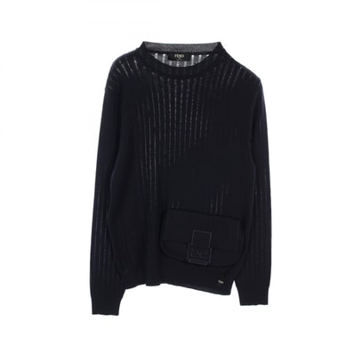 フェンディ FENDI FFロゴ ニット 衣料品 トップス ウール メンズ ネイビー系 【中古】
