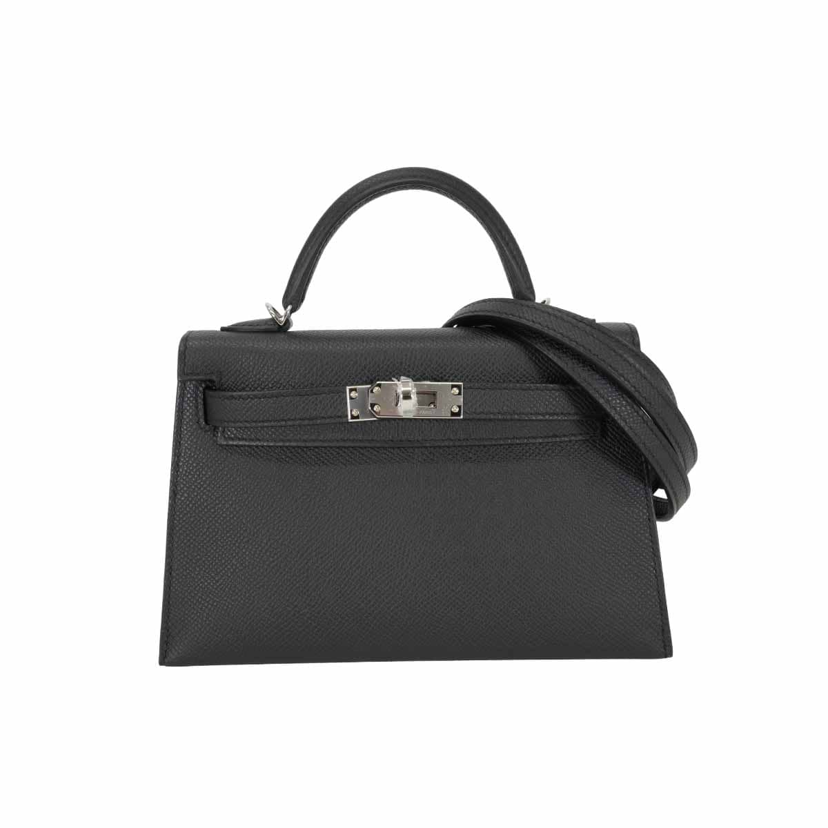 HERMES エルメス ショルダーバッグ ケリー ミニ ドゥ ケリー 20 黒 (ブラック) エプソン シルバー金具 G刻印 新品未使用