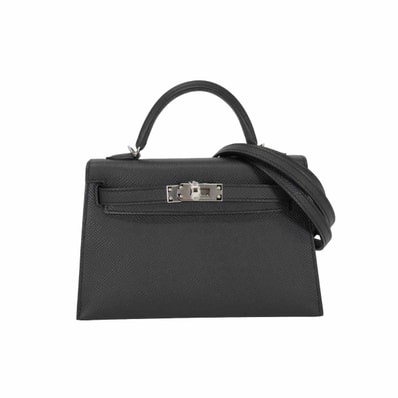 HERMES エルメス ショルダーバッグ ケリー ミニ ドゥ ケリー 20 黒 (ブラック) エプソン シルバー金具 G刻印 新品未使用