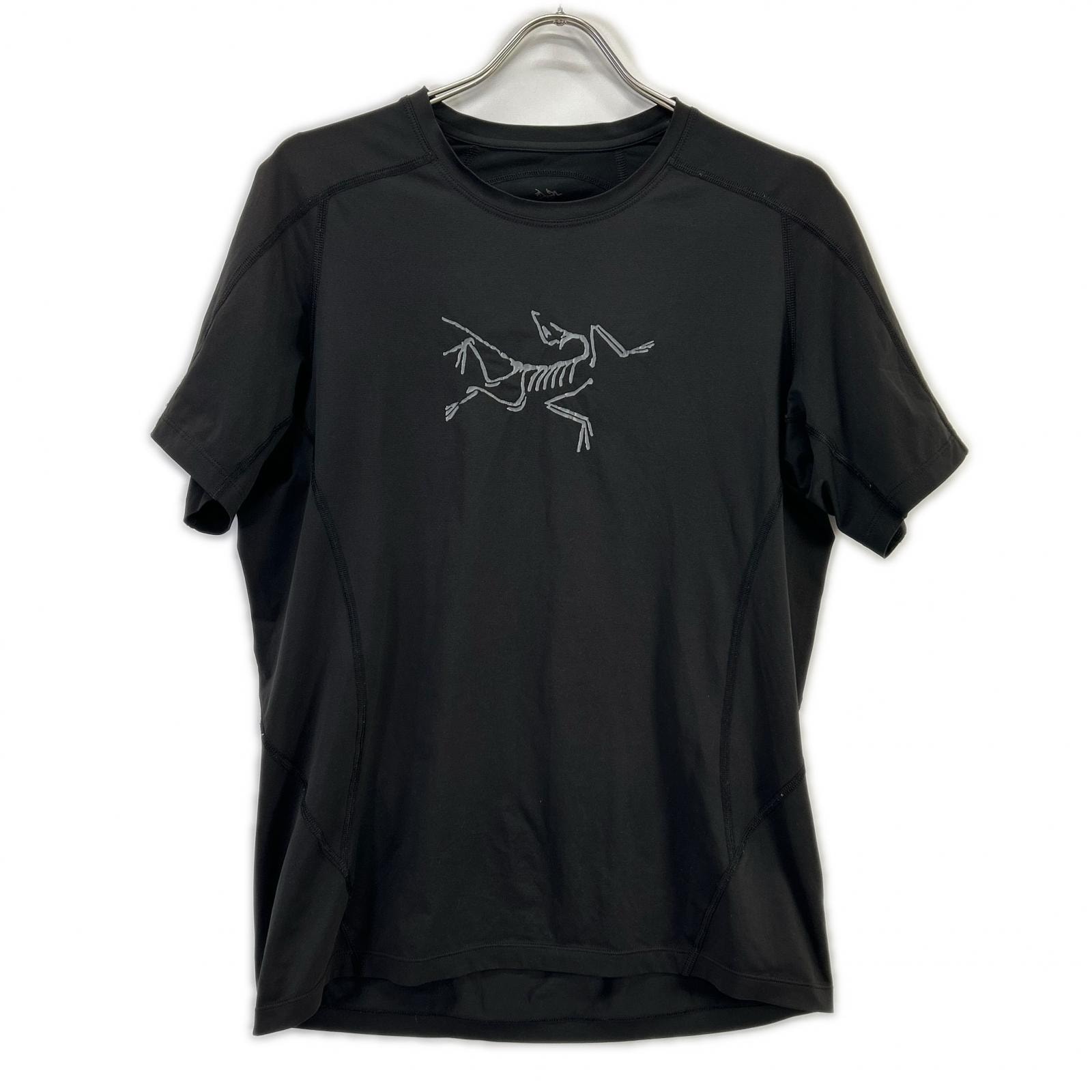 アークテリクス 18920 ブラック フェイジック エボリューション クルーネック ロゴ Tシャツ S
