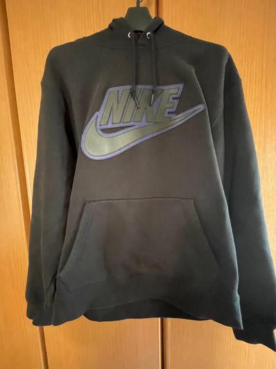 Supreme / Nike® Leather Appliqué Hooded Sweatshirt "Black"