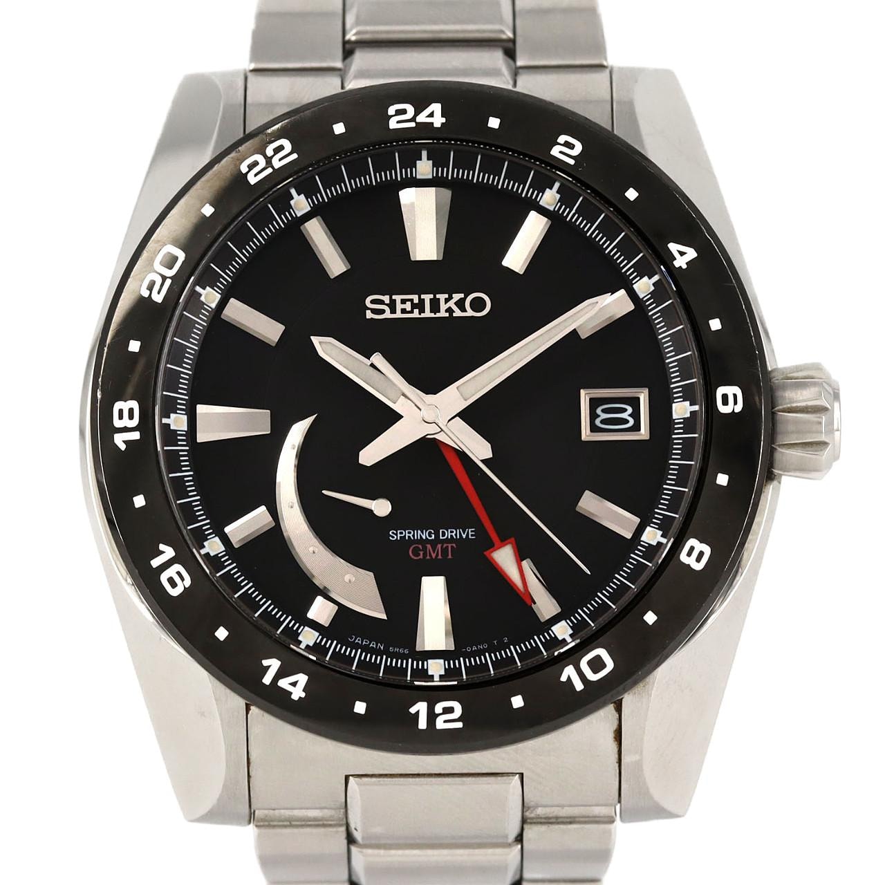 【ノーメンテナンス還元価格】セイコー ブライツアナンタ・スプリングドライブGMT 5R66-0AR0/SAEA005 SS 自動巻