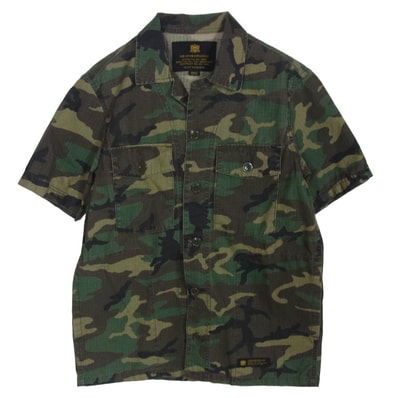 NEIGHBORHOOD ネイバーフッド 半袖シャツ 171SPNH-SHM02 BDU/C-SHIRT.SS S カモフラ 半袖 シャツ カーキ系 S【中古】