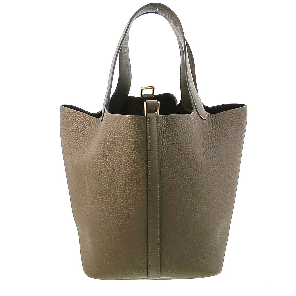 HERMES エルメス ピコタンロック MM ハンドバッグ トリヨンクレマンス ヴェールロデン ゴールド金具 G(2026)刻印  レディース【中古】