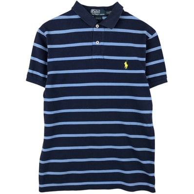 古着 ラルフローレン Ralph Lauren POLO by Ralph Lauren CUSTOM FIT 半袖 ボーダー ポロシャツ メンズM相当/eaa620826
