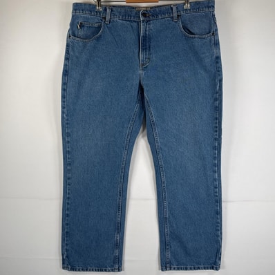 古着 エルエルビーン L.L.Bean デニムパンツ ジーパン ストレート ジーンズ 5ポケット 大きいサイズ アウトドア w40 L29 ブルー メンズ