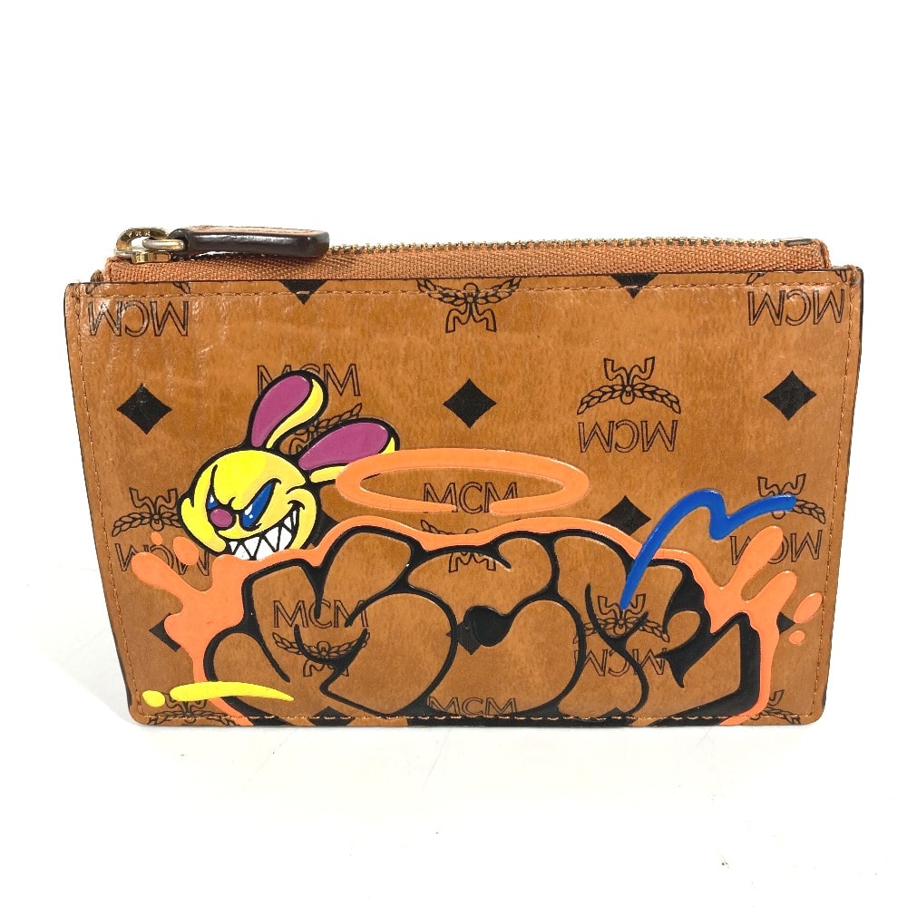 エムシーエム MCM ラビット ヴィセトス SAMBYPEN コラボ サム・バイ・ペン 財布 小銭入れ コインケース レザー ブラウン