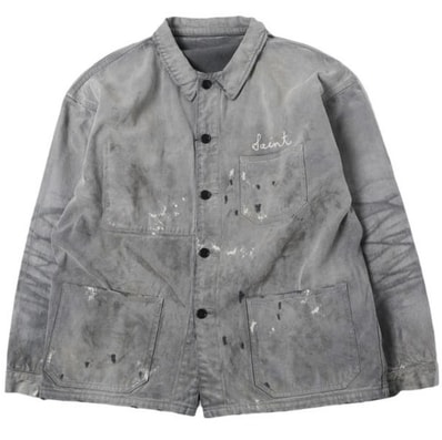 新品 SAINT MICHAEL セントマイケル 25SS 日本製 COVERALL / SAINT ダメージ加工 カバーオール SM-HR8-0000-061 L BLACK SAINT Mxxxxxx ジャケット アウター g27077