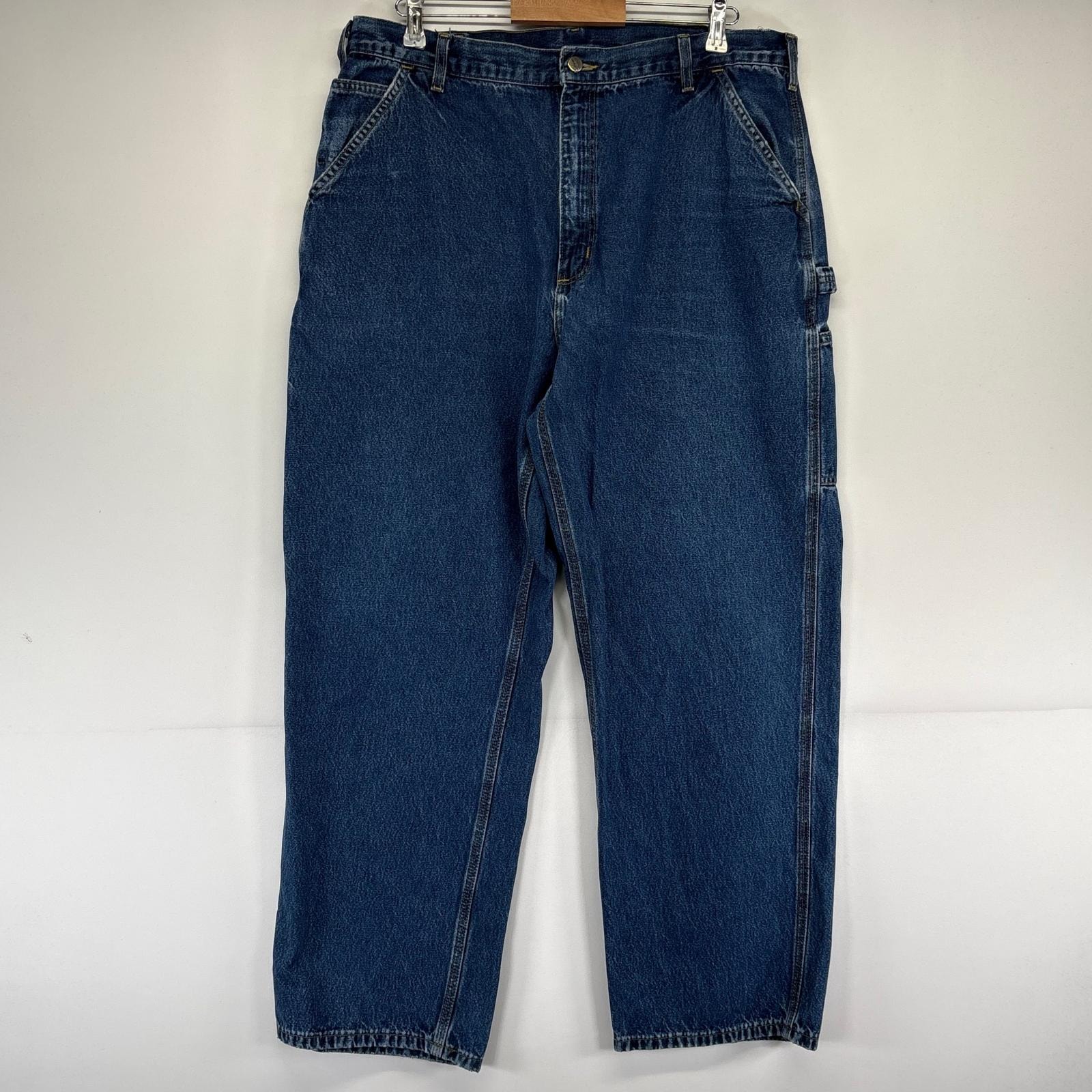 古着 カーハート Carhartt デニム パンツ デニム ペインター 大きいサイズ ワークパンツ W40×L32  ブルー系 メンズ