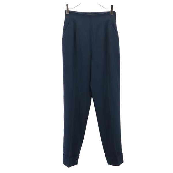 KATHARINE HAMNETT キャサリンハムネット ウール ストライプ柄 スラックスパンツ M ネイビー