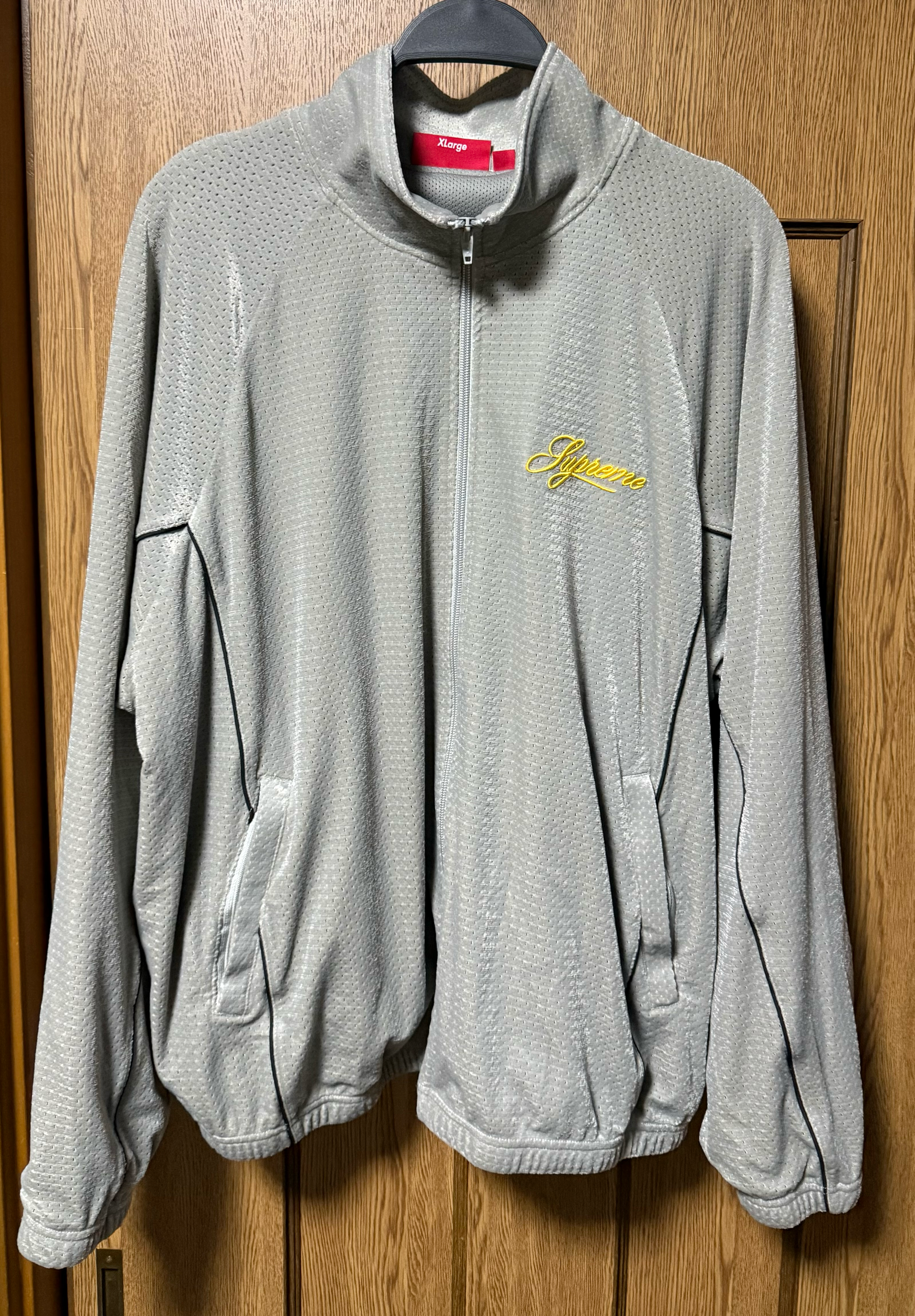 Supreme Velour Mesh Track Jacket "Silver"