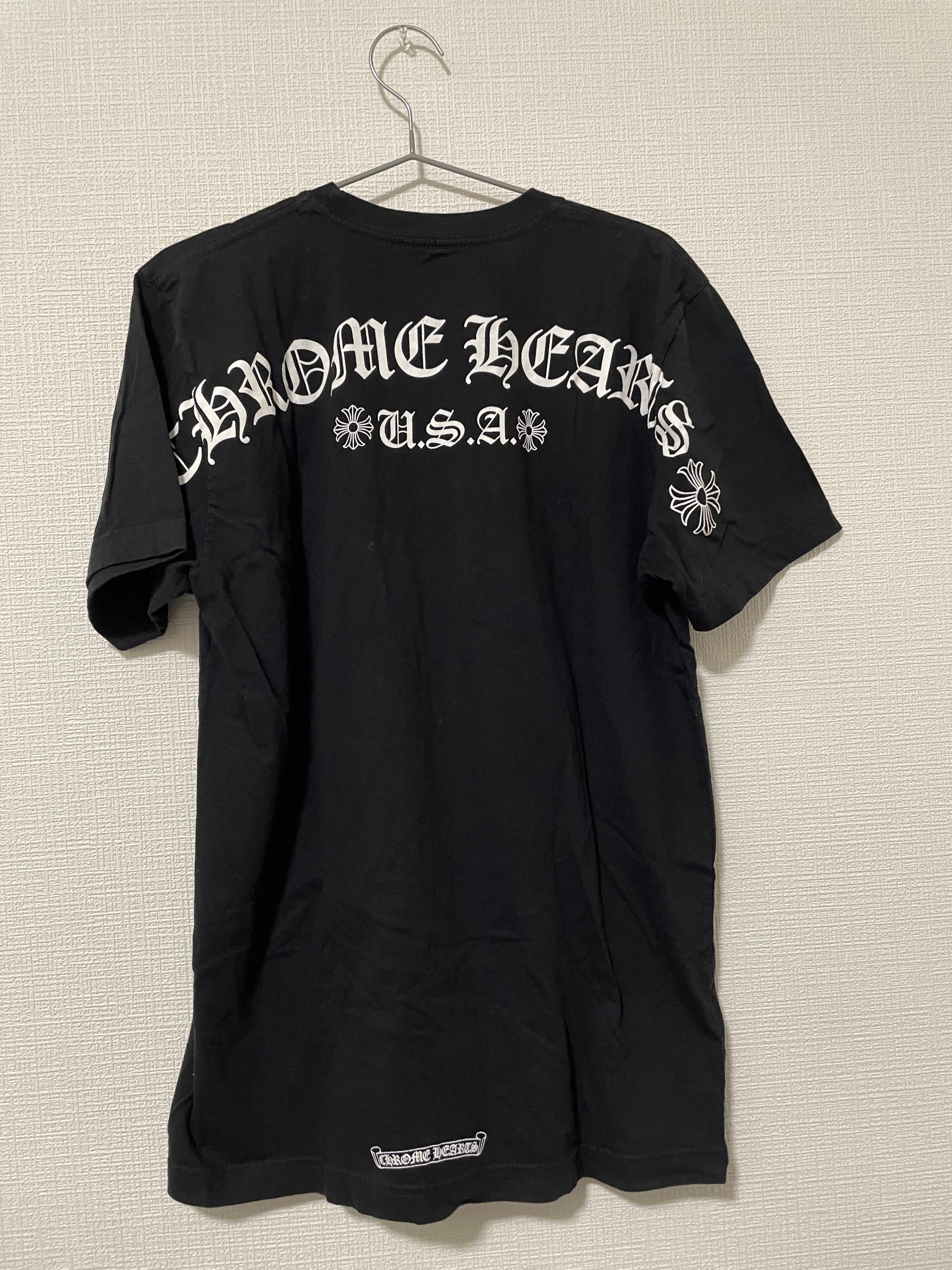 Chrome Hearts Scroll Label Back Arche Logo T-Shirt "Black"