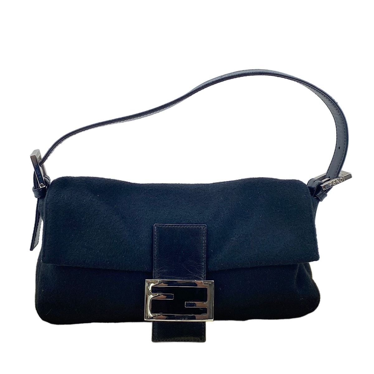 フェンディ FENDI スエード マンマバケット ショルダーバッグ【中古】