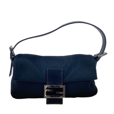 フェンディ FENDI スエード マンマバケット ショルダーバッグ【中古】