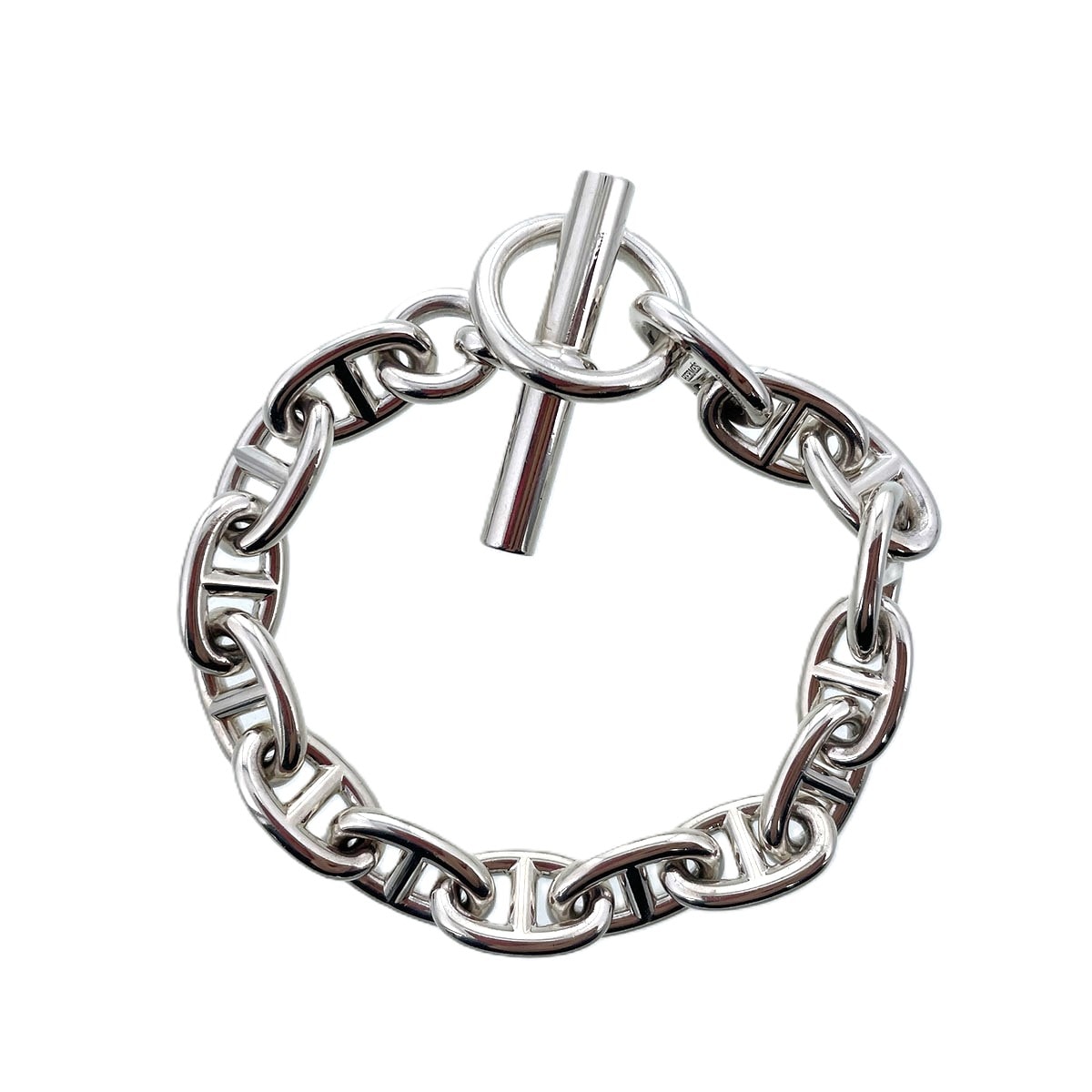 【お値下げ品】HERMES エルメス シェーヌダンクル ブレスレット MM ブレスレット シルバー925 シルバー  レディース【中古】