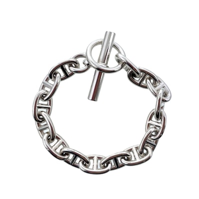 【お値下げ品】HERMES エルメス シェーヌダンクル ブレスレット MM ブレスレット シルバー925 シルバー レディース【中古】