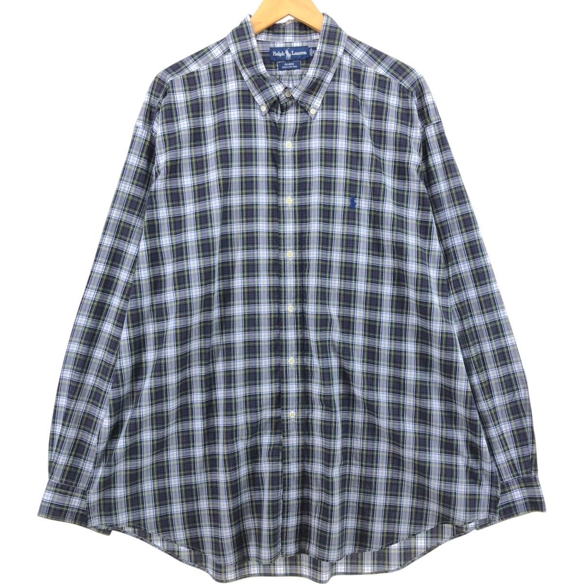 古着 ラルフローレン Ralph Lauren BLAKE 長袖 ボタンダウンチェックシャツ メンズXXL相当/eaa541148