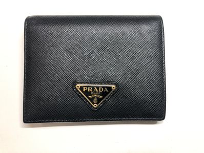 PRADA Saffiano Leather Wallet "Black"