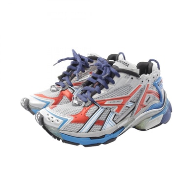 バレンシアガ BALENCIAGA RUNNER ランナー ユーズド加工 スニーカー 靴 ファブリック / ラバー メンズ グレー系 / ブルー系 【中古】