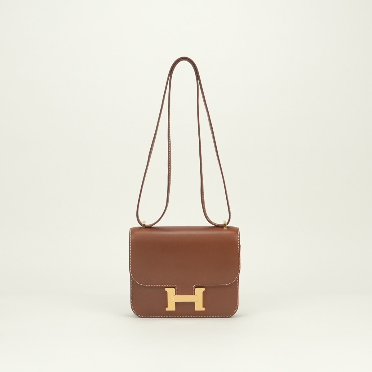 エルメス HERMES コンスタンス3 ミニ18 バッグ ショルダーバッグ バレニアフォーブル フォーブ Fauve ブラウン Brown 茶 ゴールド金具 Hバックル